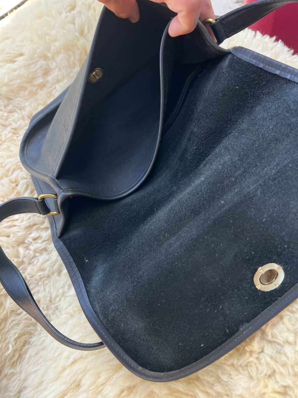 Vintage Black COACH City Leather Crossbody Shoulder Bag Purse Handbag USA - Picture 3 of 4